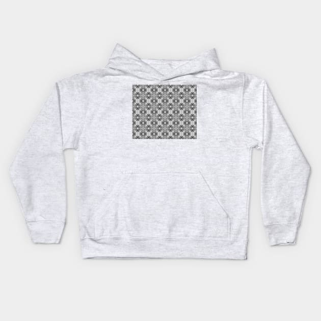 Elegant, modern pattern, silver stars, cross and block for any occasion Kids Hoodie by Hujer